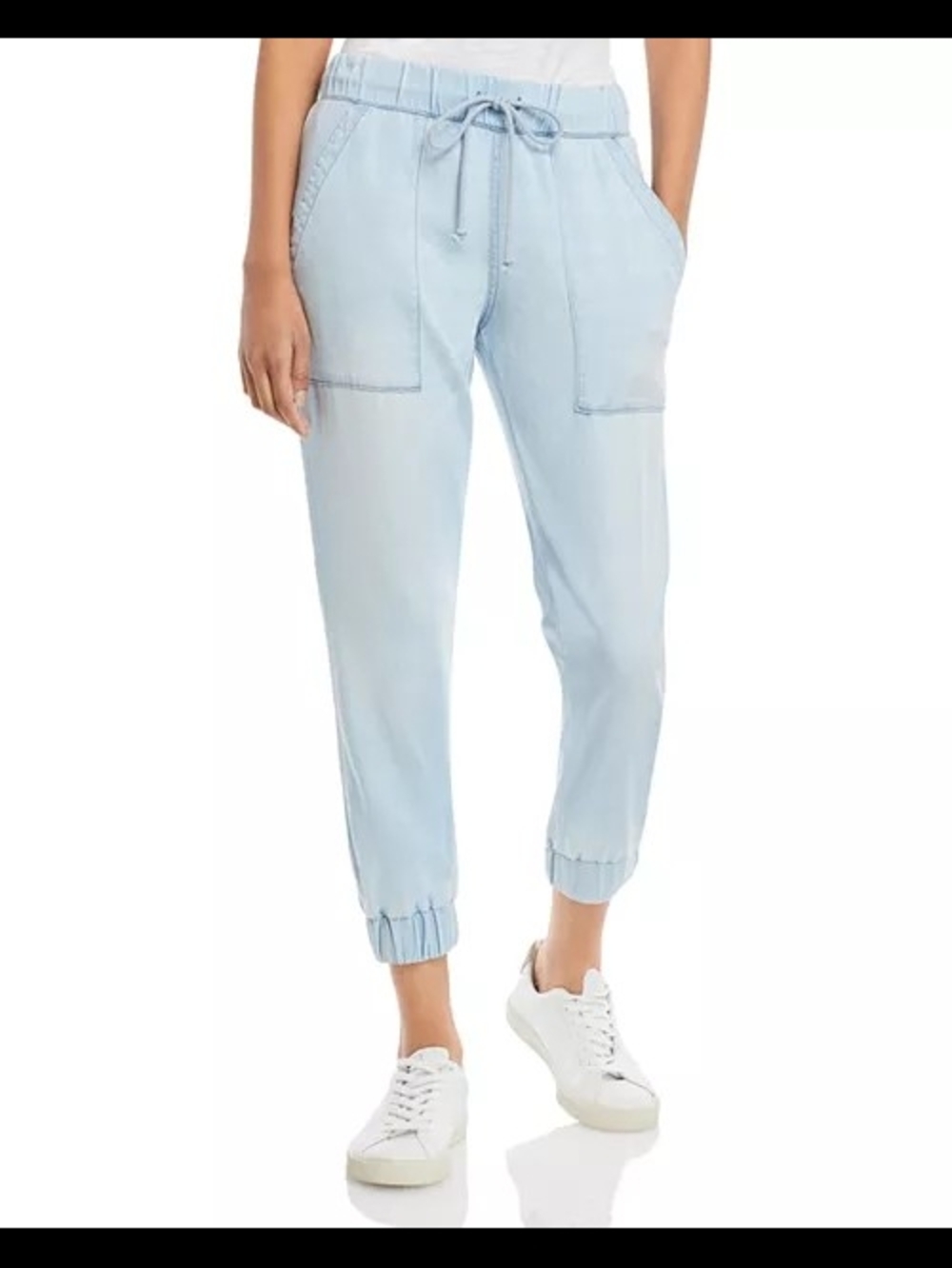 Bella Dahl Jogger Pants featuring a light chambray wash. Size S